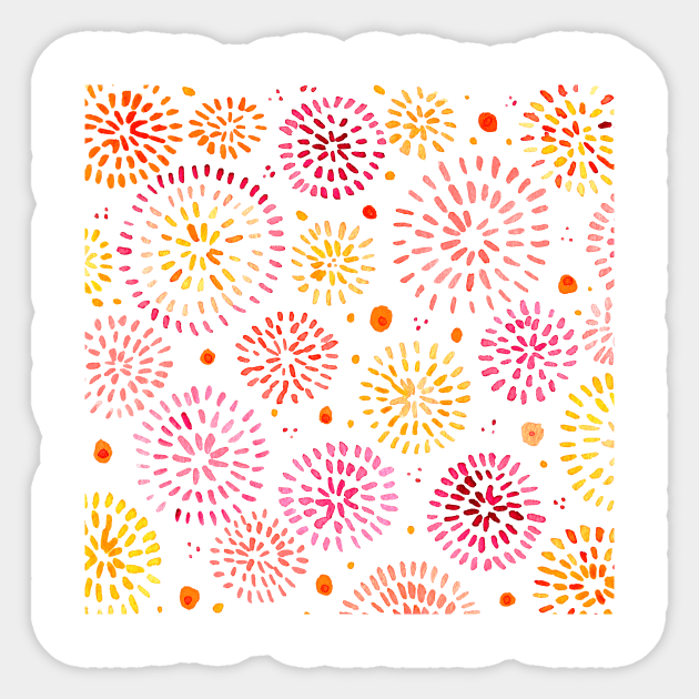 Abstract watercolor sparkles – yellow and orange Sticker by wackapacka